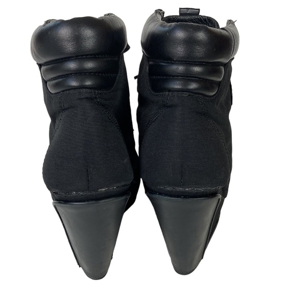 Adidas SLVR Black Wedge Lace Up Bootie Sneaker - Picture 4 of 16